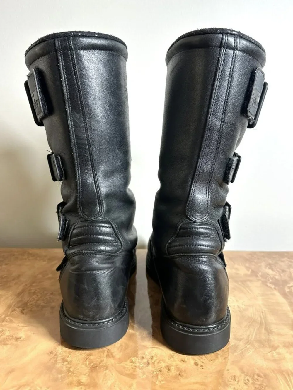 Sidi On Road SympaTex Leather Motorcycle Touring Boots Black Men's Size 11 EU 45